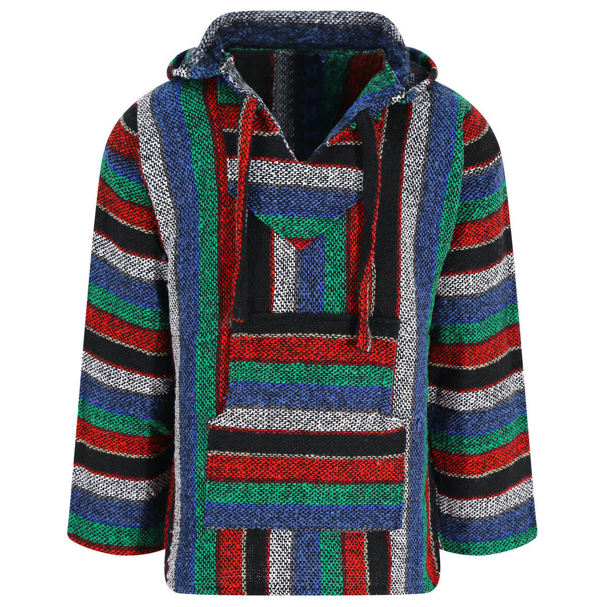 Hippy Hoodie Multi Coloured Wide Stripe Purity